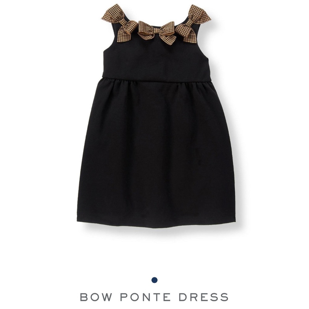 Janie and Jack- Black Bow Ponte Dress- Baby 18-24m- NWOT